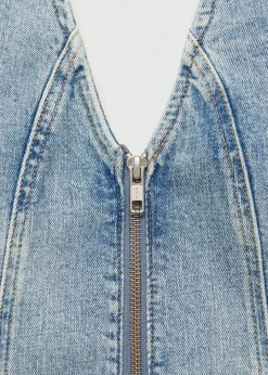 MANGO Topy|Kamizelki*Top dżinsowy z dekoltem halter