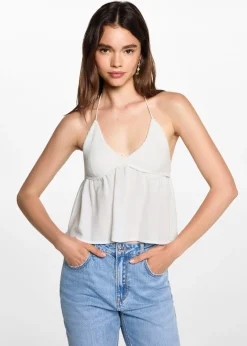 MANGO Koszule I Bluzki|Koszulki I Topy*Top szydełkowa wstawka