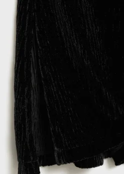 MANGO Topy|Koszulki*Top z aksamitu z półgolfem