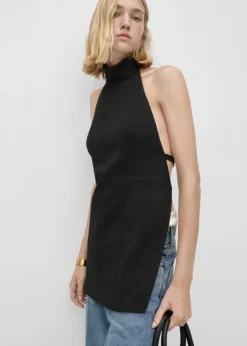 MANGO Topy|Kamizelki*Top z dekoltem halter i odkrytymi plecami