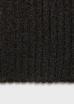 MANGO Topy*Top z dzianiny lureksowej z dekoltem halter