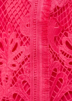 MANGO Topy*Top z dzianiny szydełkowej z półgolfem