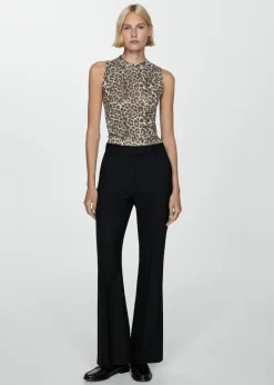 MANGO Topy*Top z dzianiny w lamparcie cętki