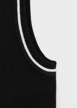 MANGO Topy*Top z dzianiny z kontrastowym wykończeniem