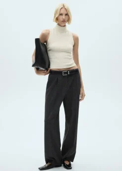 MANGO Topy*Top z dzianiny z odkrytymi plecami