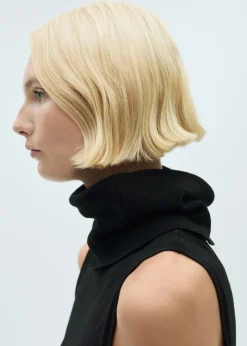 MANGO Topy*Top z dzianiny z wywijanym golfem