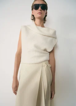 MANGO Topy*Top z dzianiny z wywijanym golfem