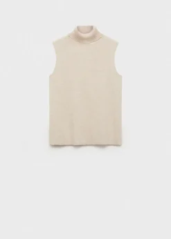 MANGO Topy|Kamizelki*Top z golfem z dzianiny