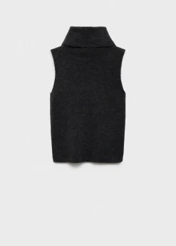 MANGO Topy|Kamizelki*Top z golfem z dzianiny