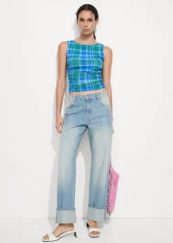 MANGO Topy*Top z nadrukiem i drapowaniem