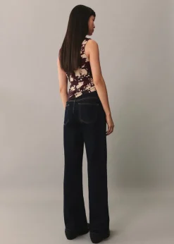 MANGO Topy*Top z półgolfem i nadrukiem