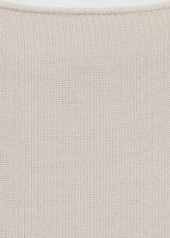 MANGO Topy*Top z prążkowanej dzianiny