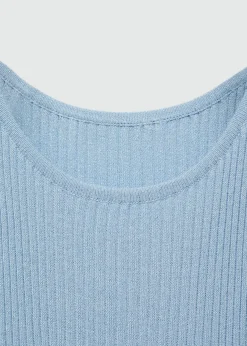 MANGO Topy*Top z prążkowanej dzianiny