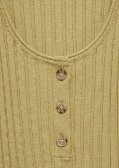 MANGO Topy*Top z prążkowanej dzianiny