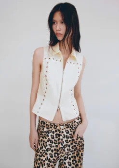 MANGO Topy*Top z suwakiem i ćwiekami