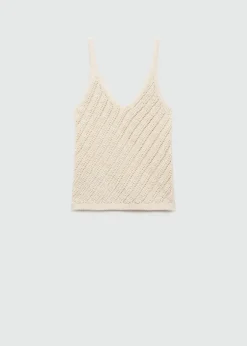 MANGO Topy*Top z szydełkowej dzianiny