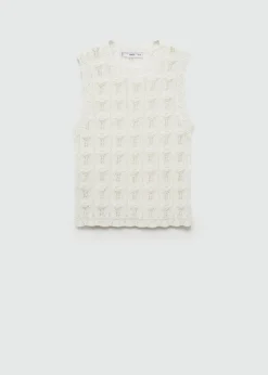 MANGO Topy*Top z szydełkowej dzianiny