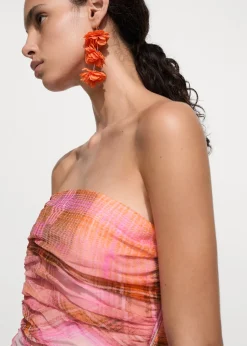 MANGO Topy*Top ze wzorem w kratę