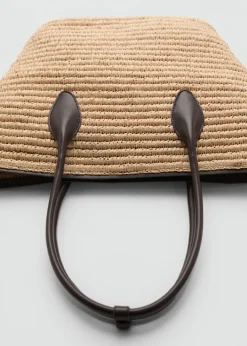 MANGO Torebki*Torba koszyk maxi z naturalnych włókien