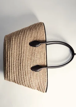 MANGO Torebki*Torba koszyk maxi z naturalnych włókien