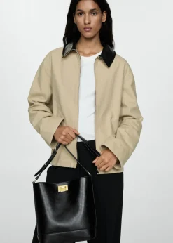 MANGO Torebki*Torba shopper z metalowym detalem