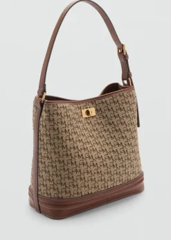 MANGO Torebki*Torba shopper z nadrukiem logo