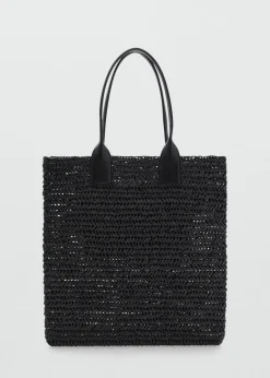 MANGO Torebki*Torba shopper z naturalnych włókien