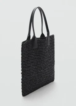 MANGO Torebki*Torba shopper z naturalnych włókien