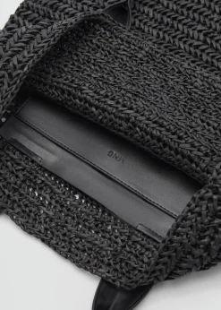 MANGO Torebki*Torba shopper z naturalnych włókien