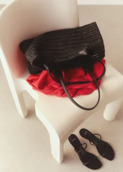 MANGO Torebki*Torba shopper z naturalnych włókien