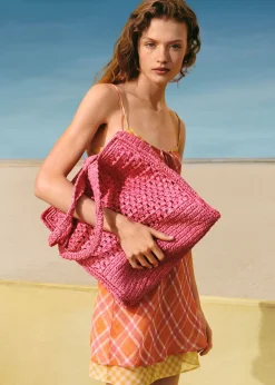 MANGO Torebki*Torba shopper z naturalnych włókien