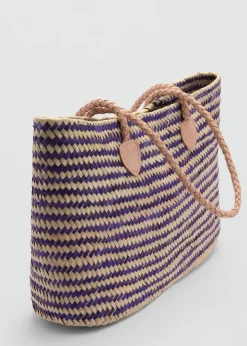 MANGO Torebki*Torba shopper ze skórzanymi uchwytami