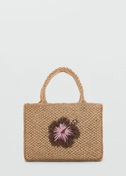 MANGO Torebki*Torebka do ręki z naturalnych włókien