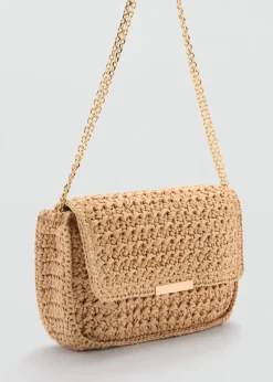 MANGO Torebki*Torebka listonoszka z naturalnych włókien