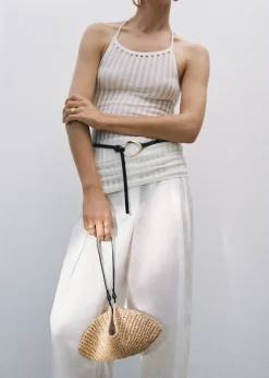 MANGO Torebki*Torebka na ramię z naturalnych włókien