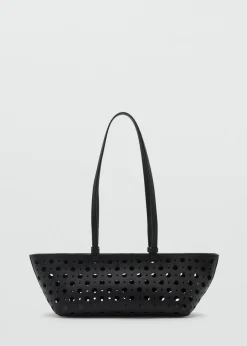 MANGO Torebki*Torebka na ramię z ozdobnymi dziurkami