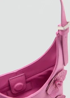 MANGO Torebki*Torebka skórzana na ramię z aplikacjami kwiatów