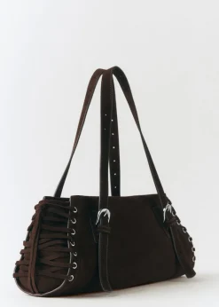 MANGO Torebki*Torebka skórzana z wiązaniami