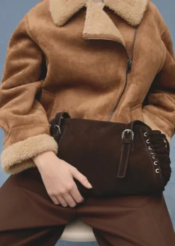 MANGO Torebki*Torebka skórzana z wiązaniami