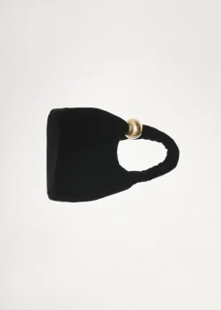 MANGO Torebki*Torebka z aksamitu z ozdobną kulą