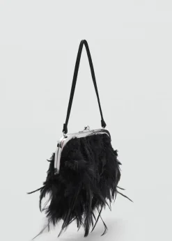MANGO Torebki*Torebka z piórami i krótkim uchwytem