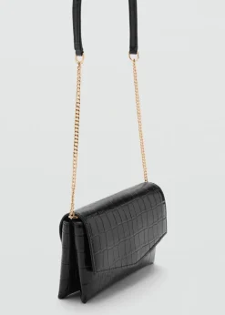 MANGO Torebki*Torebka ze wzorem krokodylej skóry i klapą
