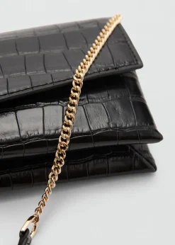 MANGO Torebki*Torebka ze wzorem krokodylej skóry i klapą