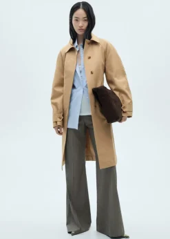 MANGO Płaszcze*Trencz bawełniany z paskiem