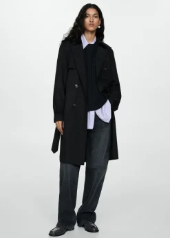 MANGO Płaszcze*Trencz klasyczny z paskiem