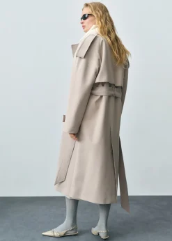 MANGO Płaszcze*Trencz oversize z paskiem