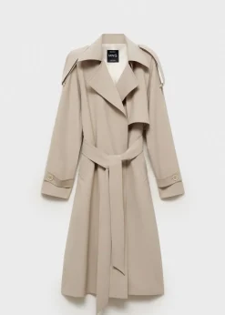 MANGO Płaszcze*Trencz oversize z paskiem