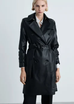 MANGO Płaszcze*Trencz ze sztucznej skóry