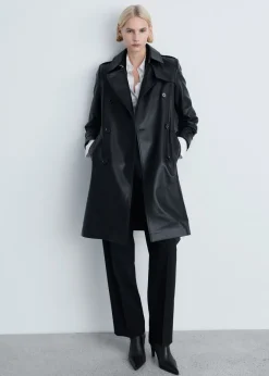 MANGO Płaszcze*Trencz ze sztucznej skóry