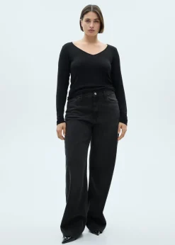 MANGO Koszulki*T-shirt z długim rękawem i dekoltem w szpic